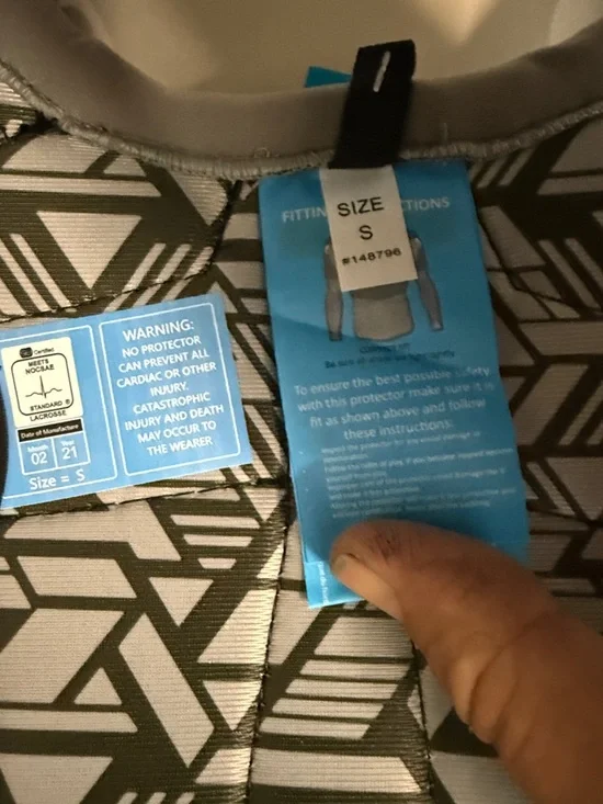 Cadet Protective Chest Protector Vest - Black & Gray Lacrosse - Picture 7 of 7